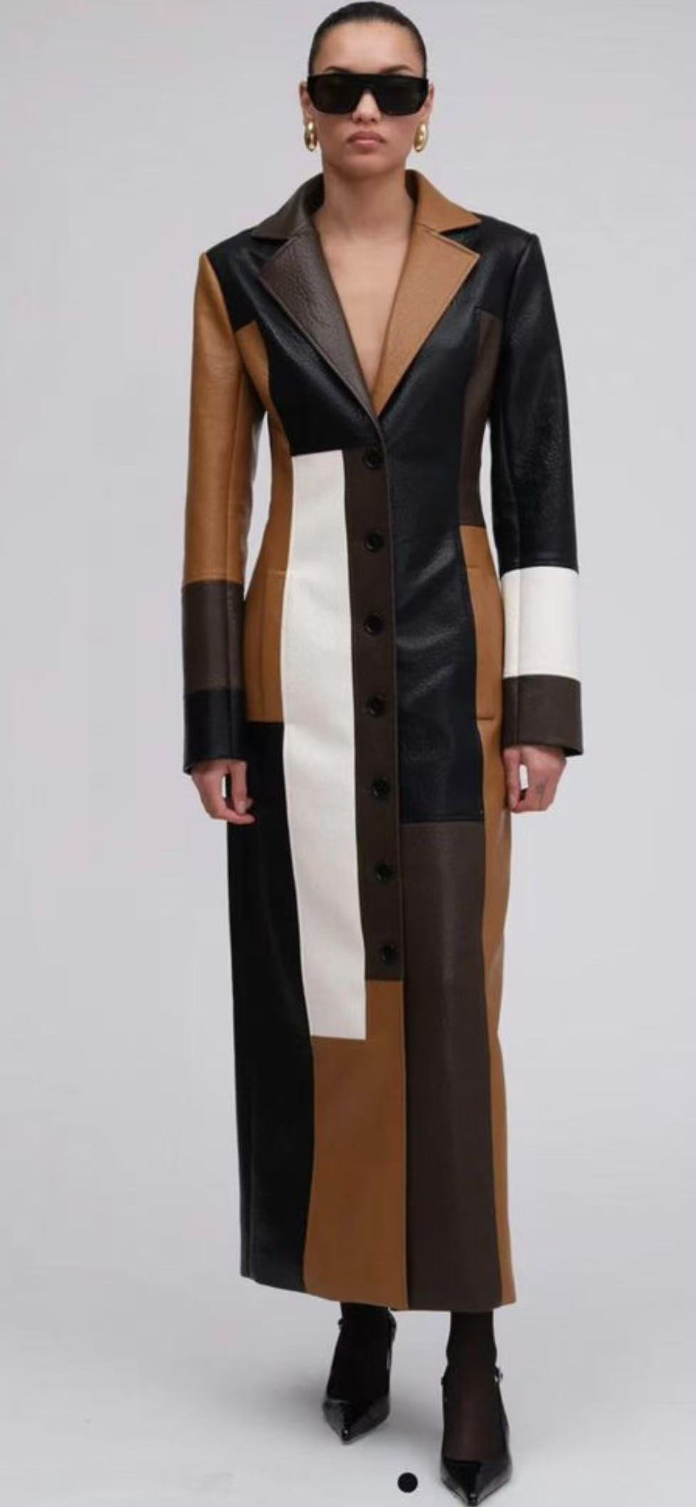 Fab Winter Leather Coat Dress
