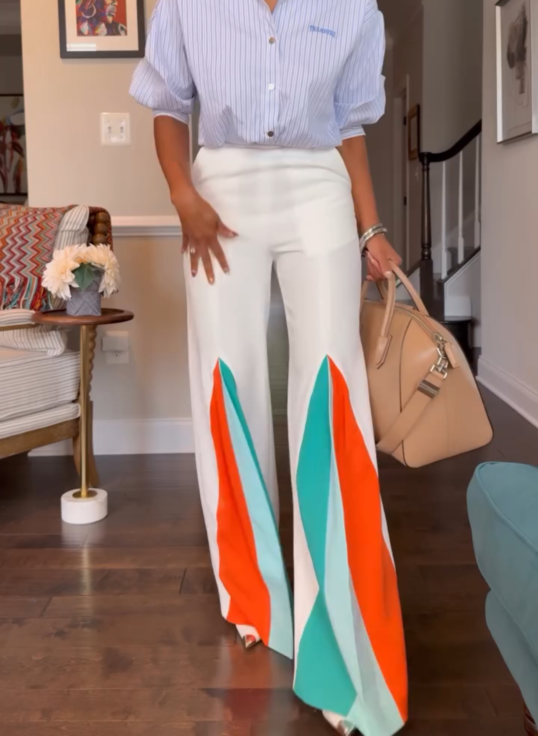 Personalized pleated pants