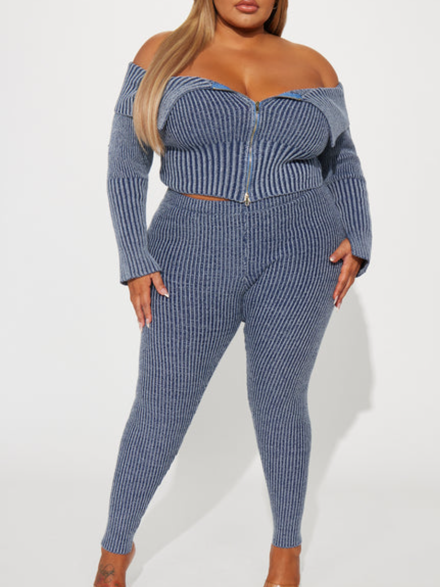 Knitted Zipper Suit