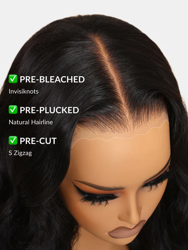 Ready-to-use glue-free bob wig