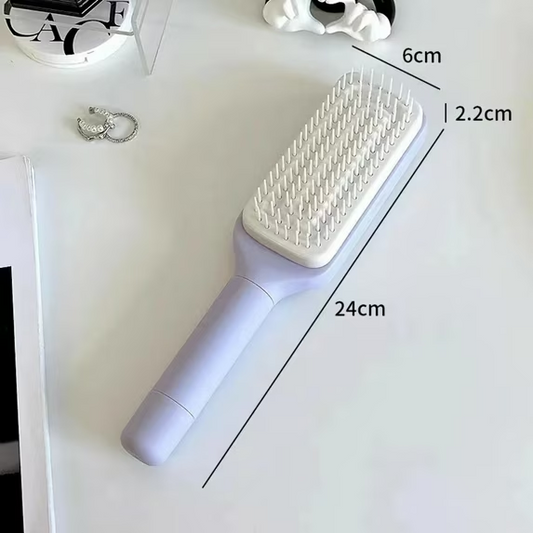 4-in-1 self-cleaning hairbrush