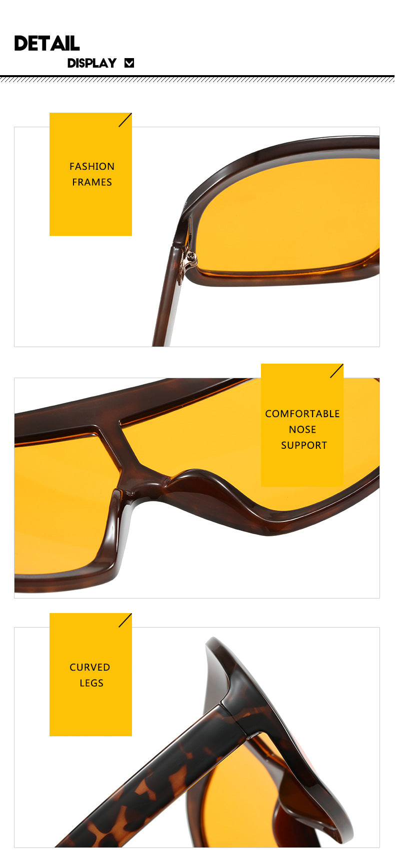 Large Frame Exaggerated Fashion Sunglasses