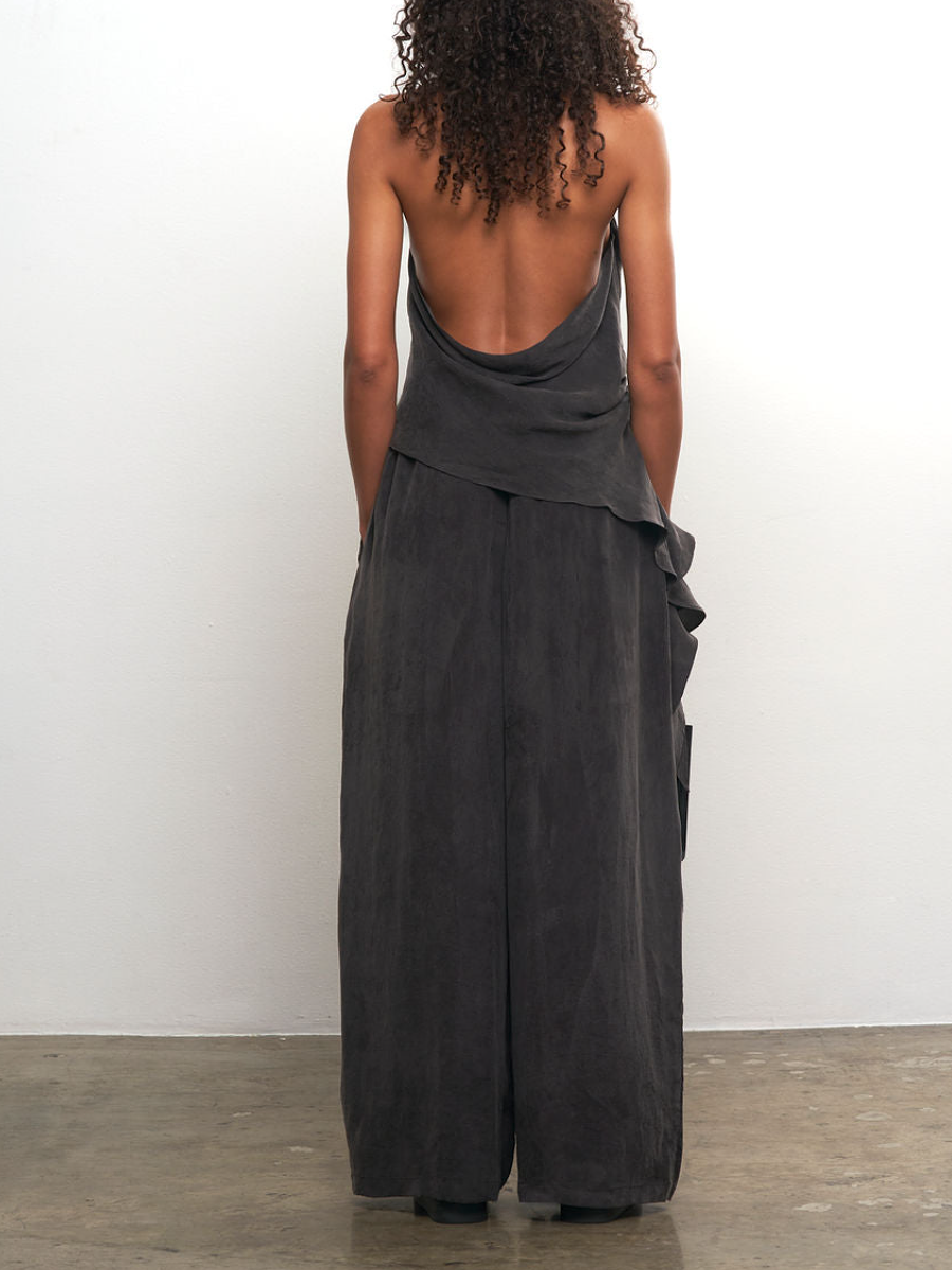 Fashion suspenders two-piece suit