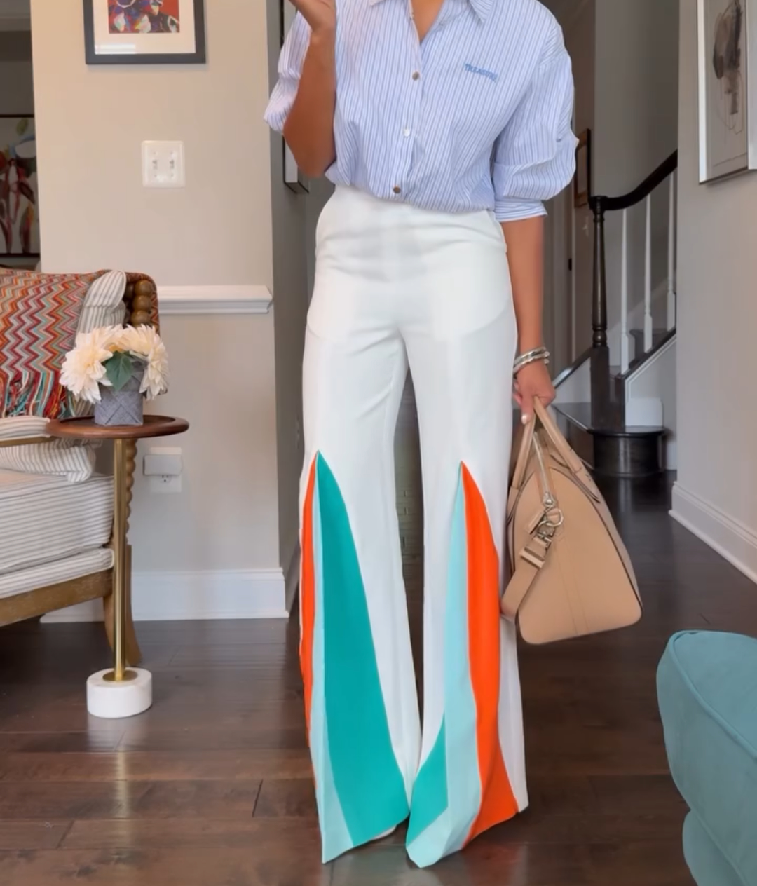 Personalized pleated pants
