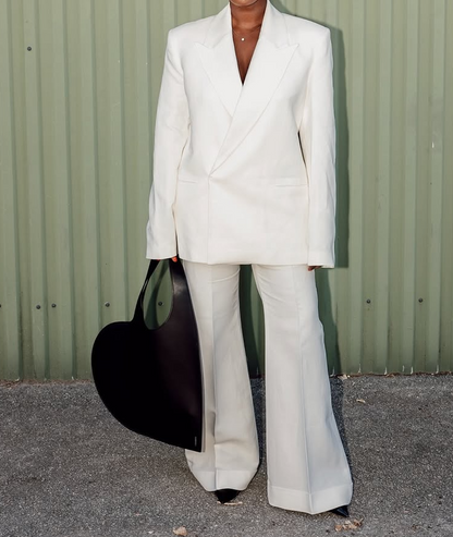 Solid color two-piece suit