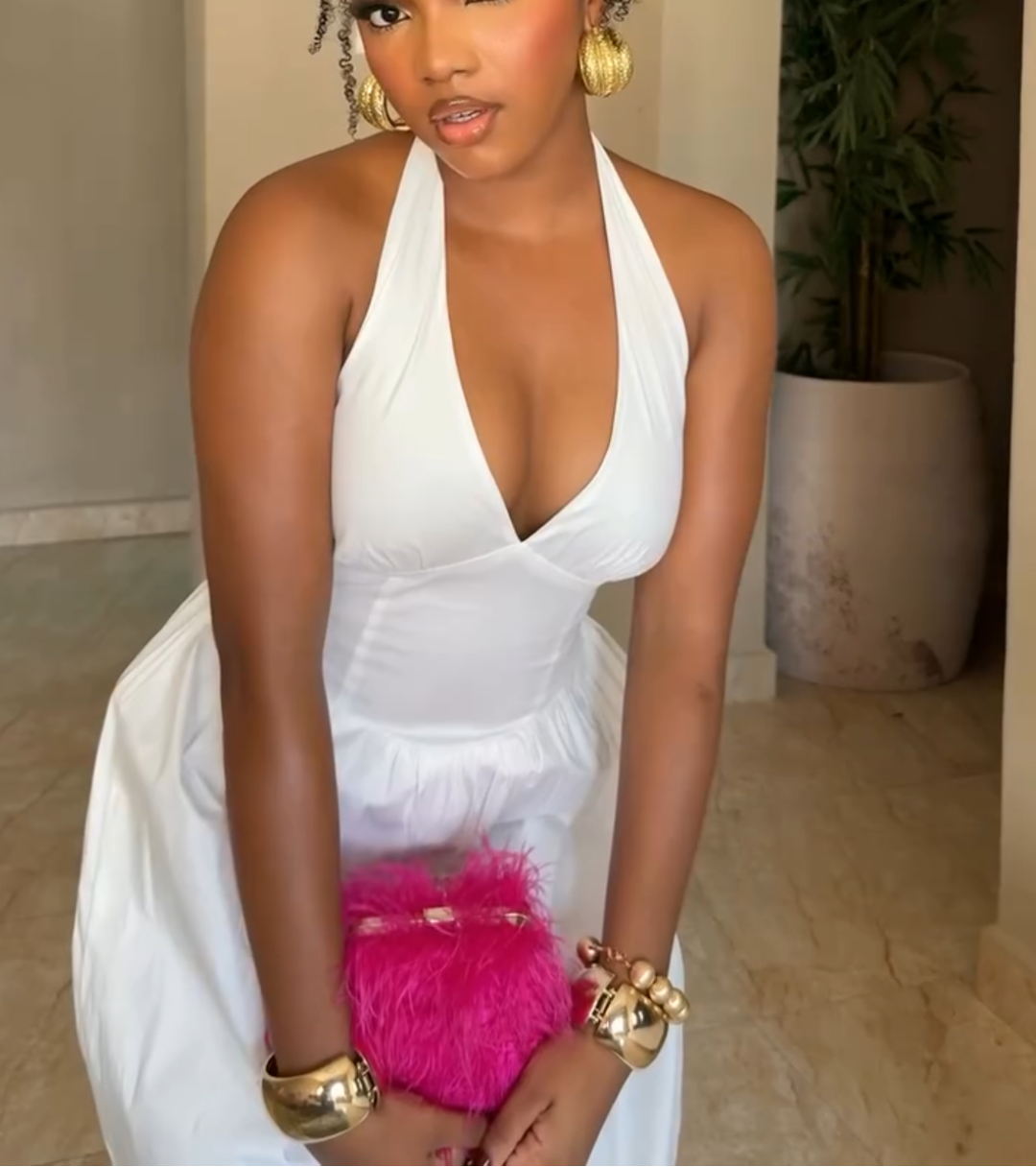 Sexy halterneck jumpsuit