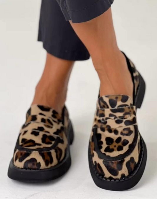 Leopard suede sneakers