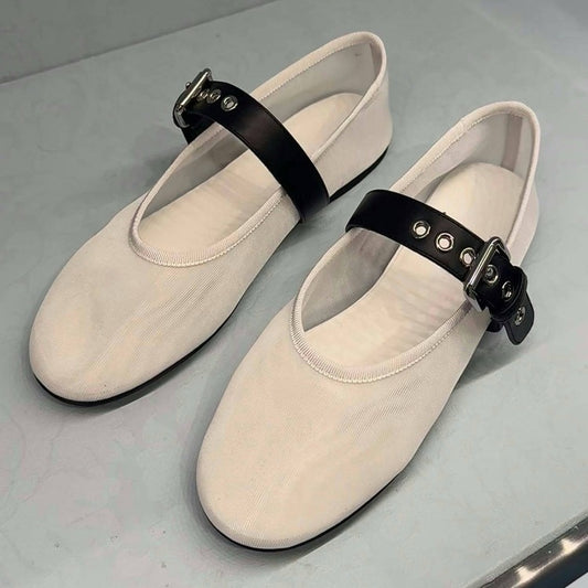 Mesh breathable slip-on ballet shoes