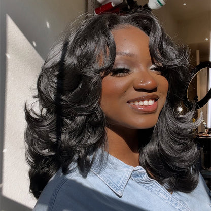 Lace Wig Mid-length Curls