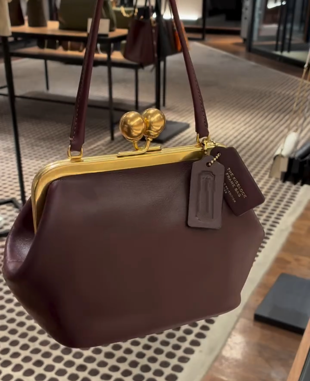 Small Kisslock Frame Shoulder Clutch bag