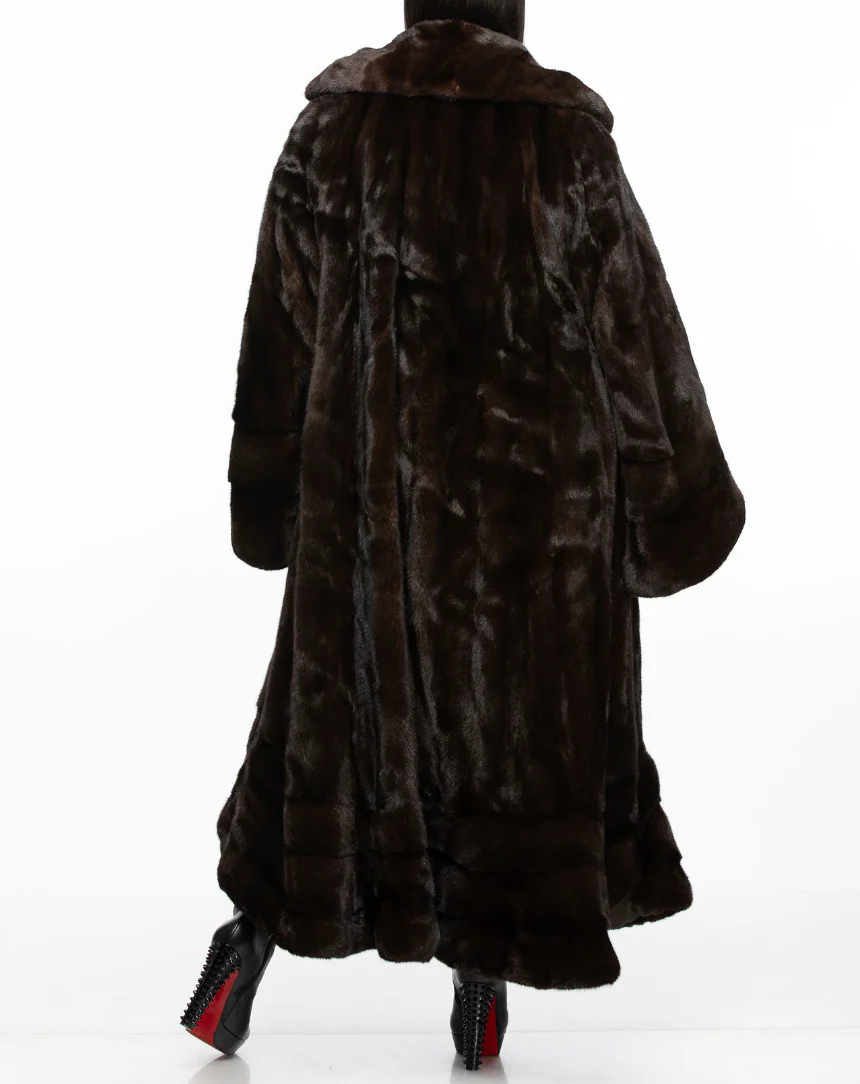 Full-length flared coat