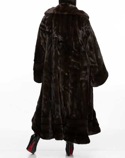 Full-length flared coat