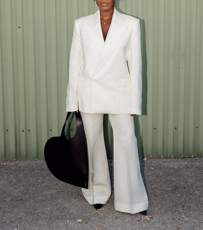 Solid color two-piece suit