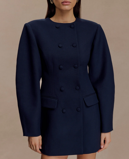 Blazer Mini Dress - Navy