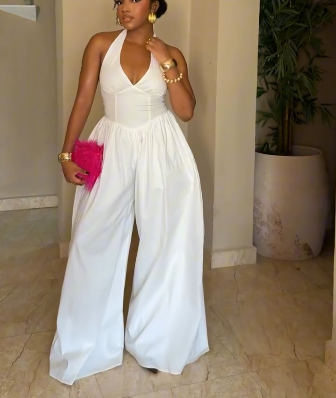 Sexy halterneck jumpsuit
