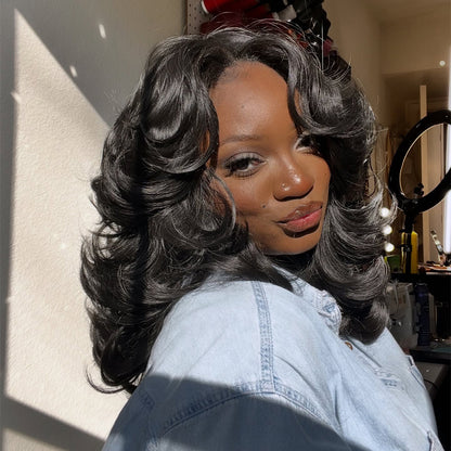 Lace Wig Mid-length Curls