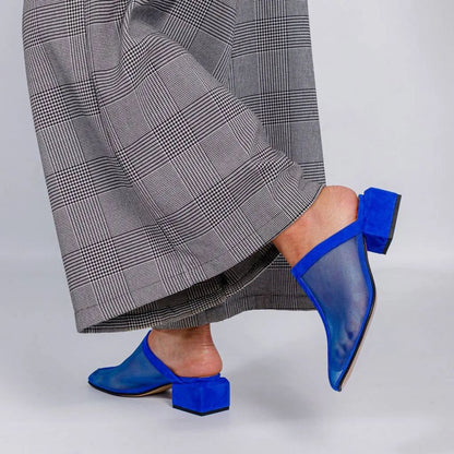 Mesh round toe slingback casual shoes