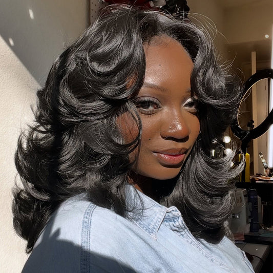 Lace Wig Mid-length Curls