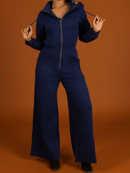 Hooded Zip Jumpsuit