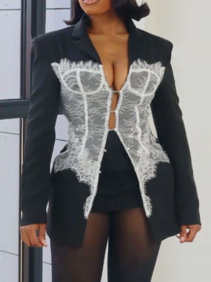 Lace Stitching Suit