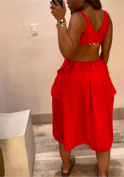 Sleeveless Backless Bud Dress