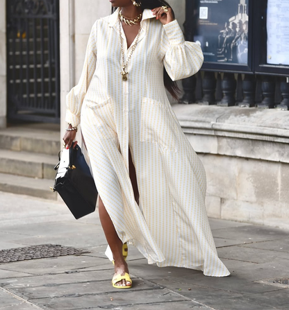 Striped shirt dress