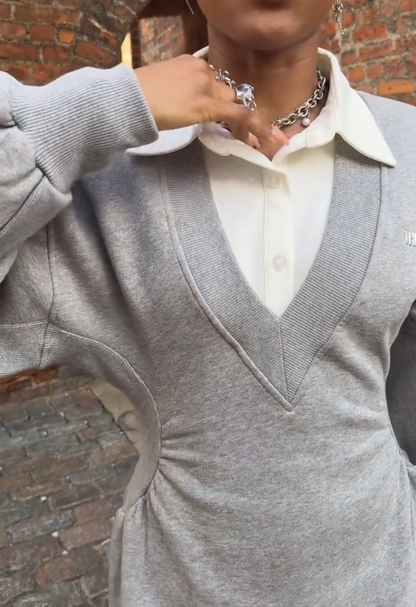 waisted sweatshirt dress