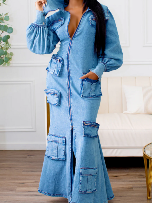 Denim Work Dress