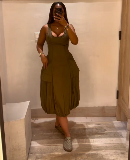 Sleeveless Backless Bud Dress