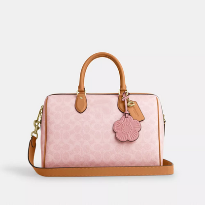 Iconic large canvas tote bag with charm