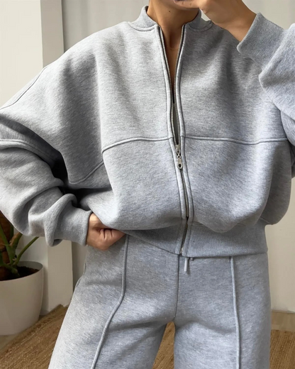 Casual cardigan and pants two-piece set