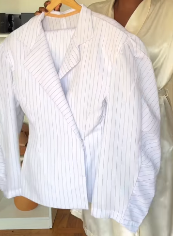 Stylish Striped Blazer 2pc Set