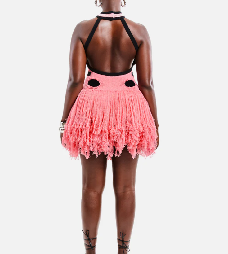 Halter neck tassel skirt