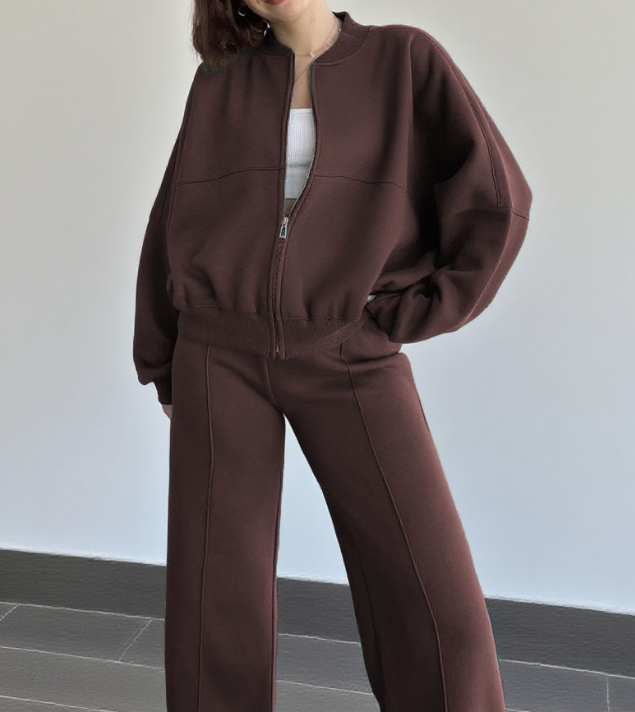 Casual cardigan and pants two-piece set