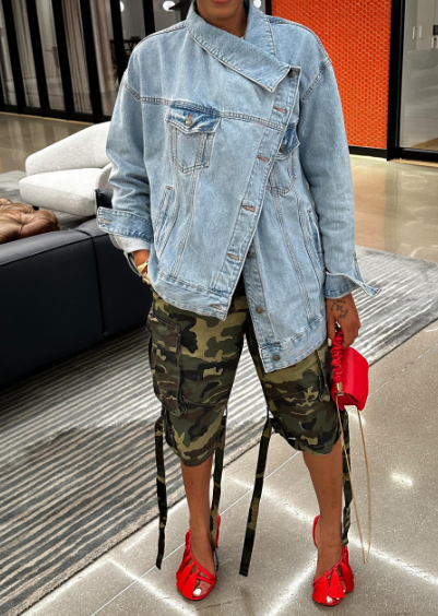 Chic Irregular Denim Jacket