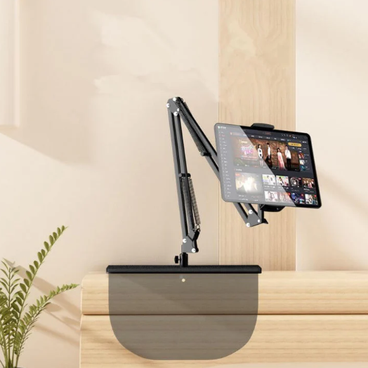 Adjustable long arm metal phone holder