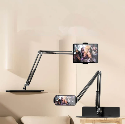 Adjustable long arm metal phone holder