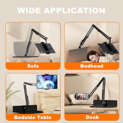Adjustable long arm metal phone holder