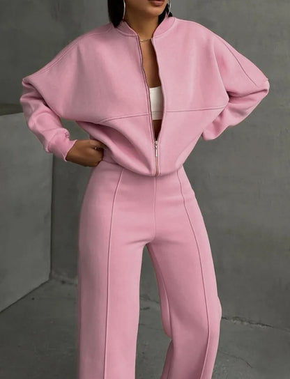 Casual cardigan and pants two-piece set