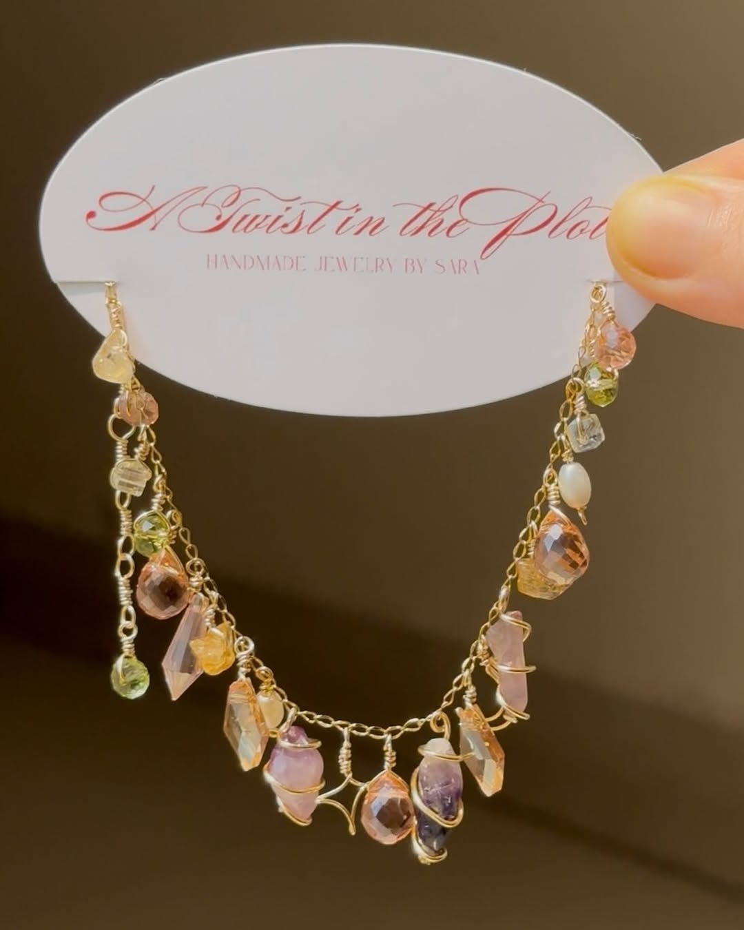 Natural crystal bracelet