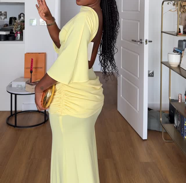 Sexy backless slit dress