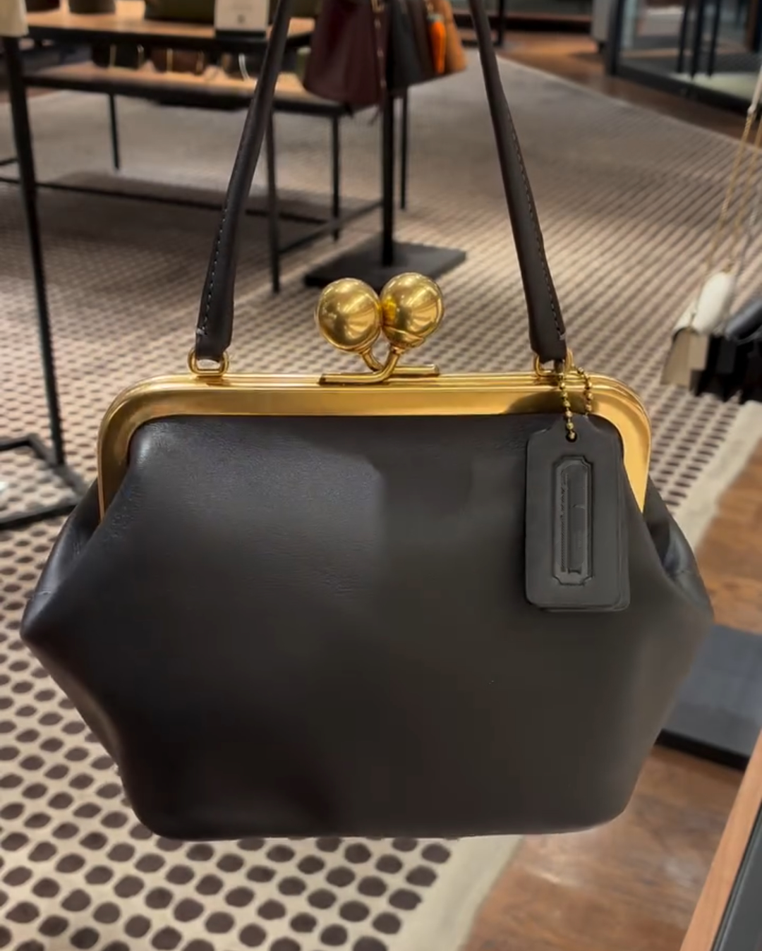 Small Kisslock Frame Shoulder Clutch bag