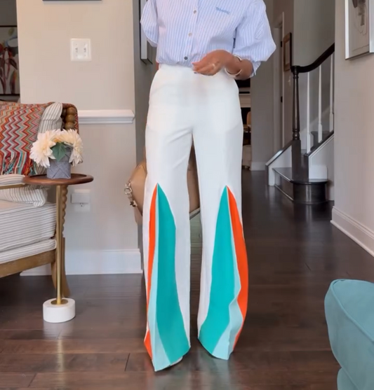 Personalized pleated pants