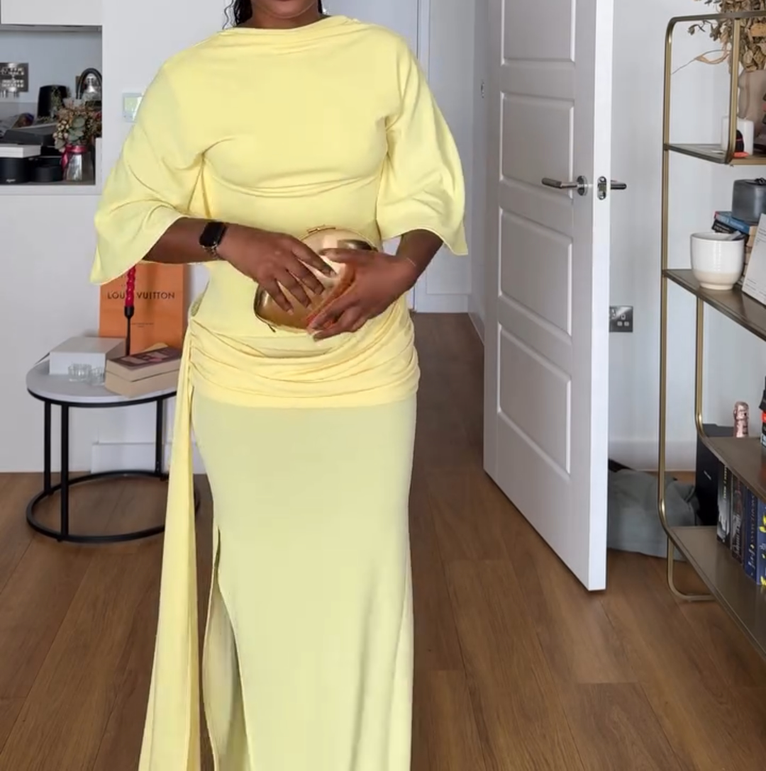 Sexy backless slit dress