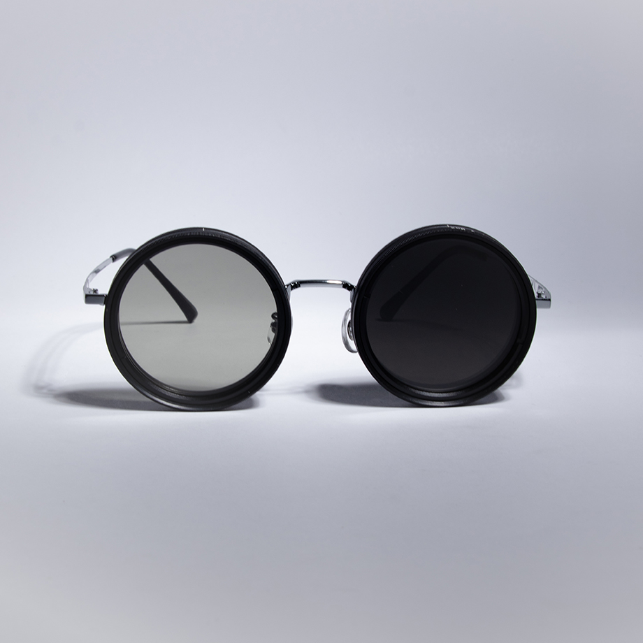 Adjustable Tint Sunglasses, 1-9 Gears Rounded Polarized Glasses with ND Filter Lenses