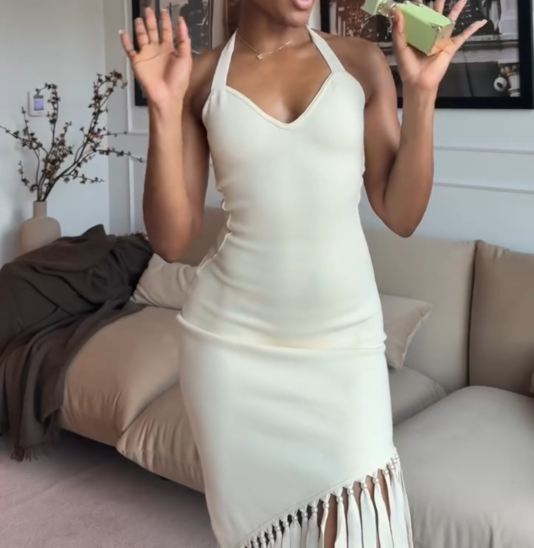 Halter neck tassel skirt