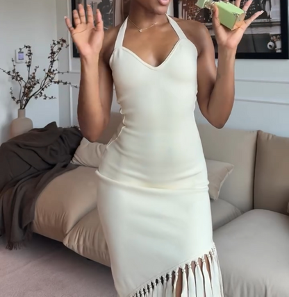 Halter neck tassel skirt