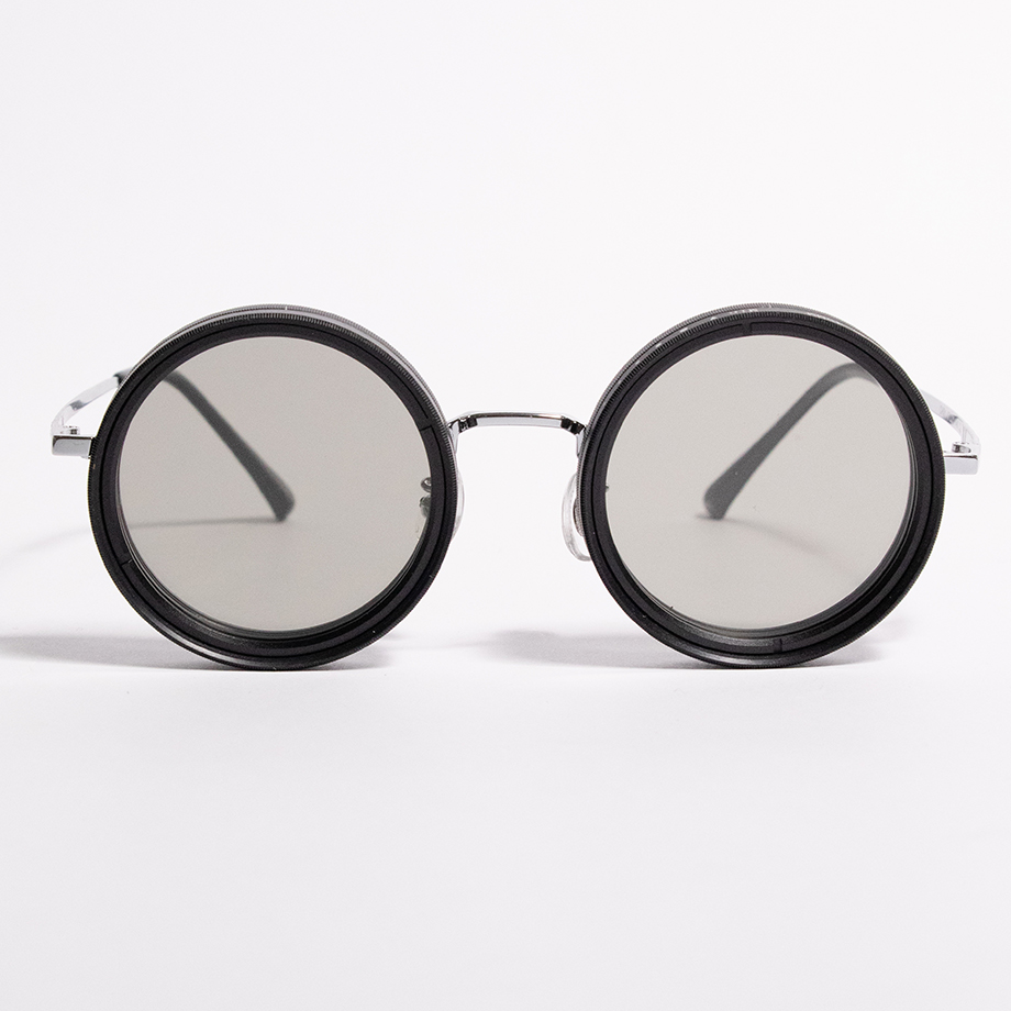 Adjustable Tint Sunglasses, 1-9 Gears Rounded Polarized Glasses with ND Filter Lenses