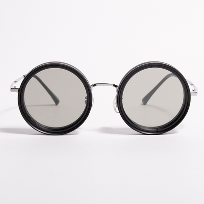 Adjustable Tint Sunglasses, 1-9 Gears Rounded Polarized Glasses with ND Filter Lenses