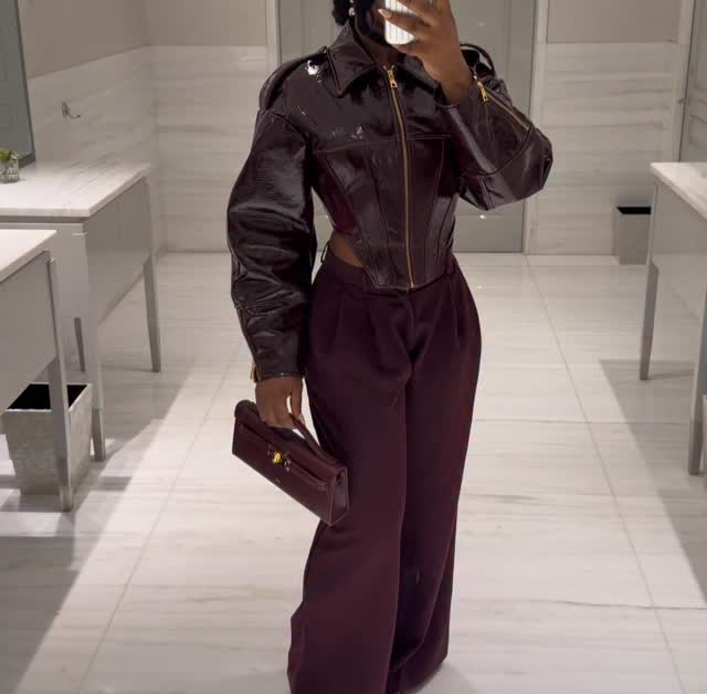 Short deep V jacket